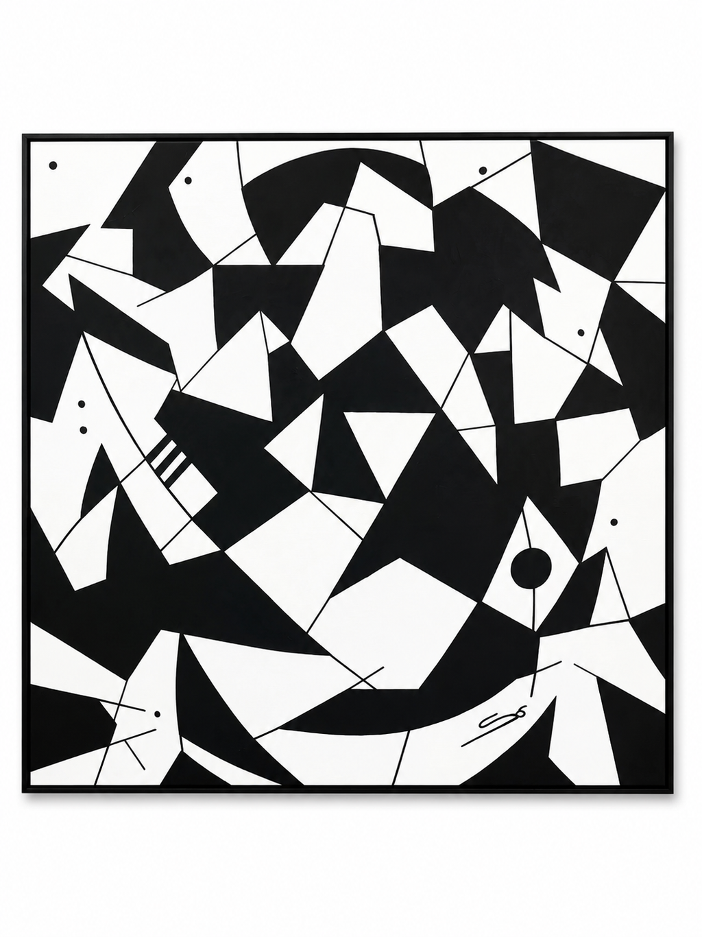 Abstract Chakra Noir 100 x 100