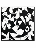 Abstract Chakra Noir 100 x 100