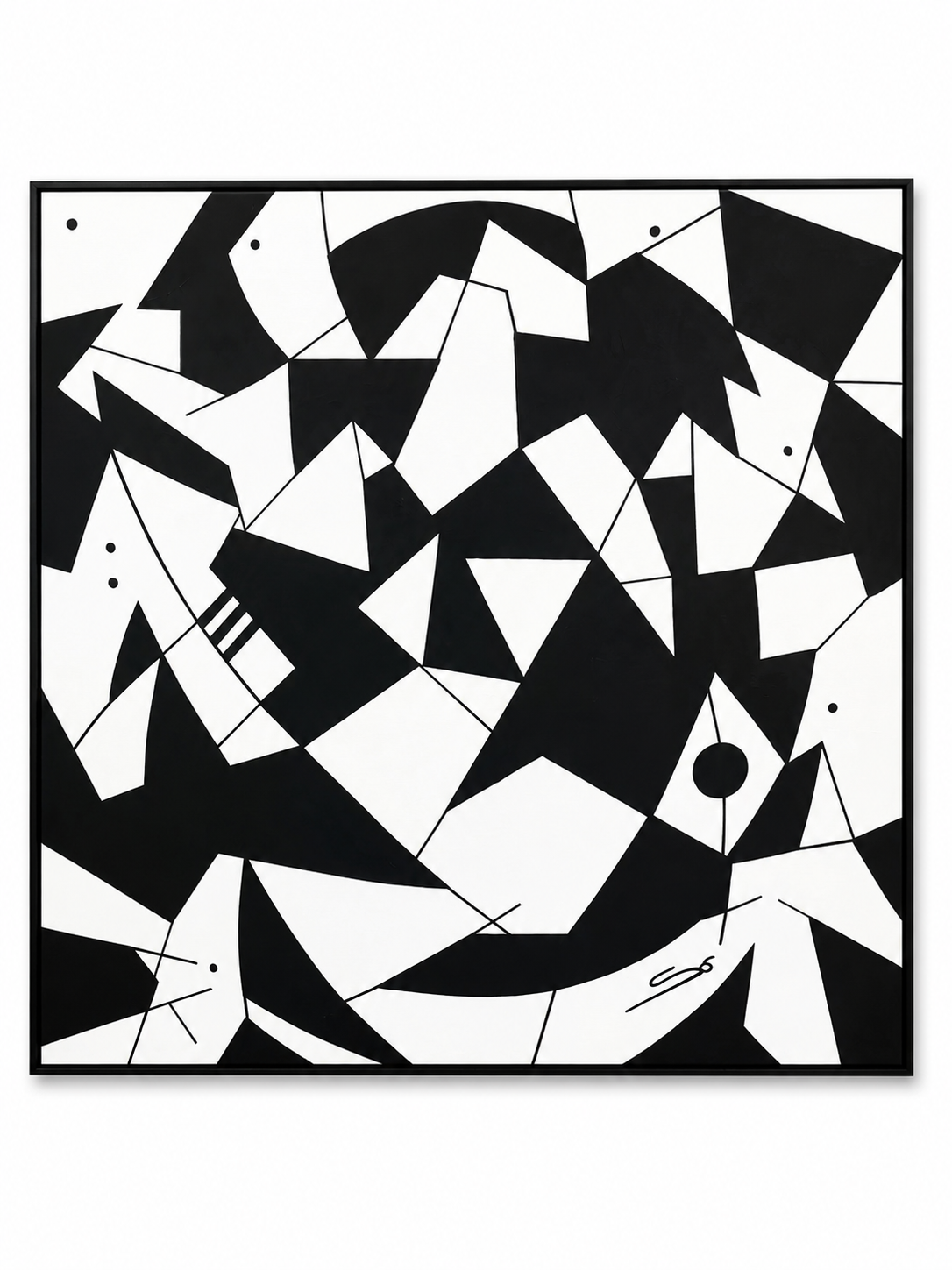 Abstract Chakra Noir 100 x 100